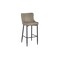 Homeroots Set of Two 30" Gray and Black Faux Leather and Metal Low Back Bar Height Bar Chairs, 2PK 555063 - alternate 3