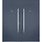 Vdomdoors Steel Double Doors Deux 0729 Gray Graphite Stainless Inserts Single Modern Painted DEUX0729DEXD-GRE-RH-W72 x H80 - alternate 4