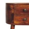 Homeroots 20" Brown Solid Wood Round Two Drawer Nightstand 651515 - alternate 9
