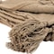 Homeroots 50" X 60" Brown Cotton Woven Geometric Throw Blanket with Tassels 518851 - alternate 4