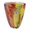 Homeroots 8" Orange Red and Yellow Murano Glass Abstract Oval Table Vase 375778 - alternate 5