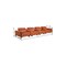 Homeroots 169" Camel Top Grain Leather Reclining Metal USB Sofa 720354 - alternate 3