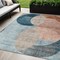 Homeroots 5' X 8' Rust Beige And Teal Blue Geometric Washable Indoor Outdoor Area Rug 604936 - alternate 1