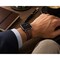 Elegani Leather Band Compatible with Apple Watch 46mm, Dark Brown, Dark Brown/Rose Gold/Yellow Gold Buckle OWLSPAM-DBRN-46 - alternate 3