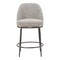 Homeroots 24" Gray and Black Fabric and Steel Counter Height Swivel Bar Chair 555682 - alternate 5