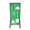 5S Supplies Housekeeping Shadow Board Broom Station V5, Green / White Shadows, Kit HSB-V5-GREEN/WHITE-KIT - alternate 1