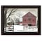 Homeroots Christmas Barn 2 Black Framed Print Wall Art 406259 - alternate 1