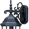 Homeroots Narrow Matte Black Domed Hanging Glass Lantern Wall Light 398587 - alternate 4