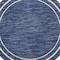 Homeroots 4' Navy Blue And Ivory Round Indoor Outdoor Area Rug 545975 - alternate 6