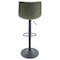 Leisuremod Tilbury Modern Adjustable Bar Stool with Footrest and 360-Degree Swivel, Olive Green, 2PK TS29G2 - alternate 6