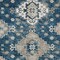Homeroots 8' X 10' Navy Blue Beige And Ivory Medallion Washable Indoor Outdoor Area Rug 589011 - alternate 4