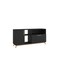 Homeroots Modern Black And Natural Asymmetrical TV Stand 389031 - alternate 4