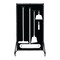5S Supplies Housekeeping Shadow Board Broom Station V11, Black / White, Broom, No Text HSB-V11-BLACK/WHITE-BO-NO TEXT - alternate 1