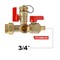 Everflow Pex Tankless Water Heater Kit- Set of 2 Heavy Duty Hot and Cold Isolation Valves w/Cleanouts 3/4" FTGV-ISO34-P-LF - alternate 2
