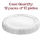 Smarty Had A Party 10" White with Silver Vintage Rim Round Disposable Plastic Dinner Plates (120 Plates), 120PK 860WHS-CASE - alternate 6