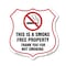 Signmission No Smoking Shield Sign This Is A Smoke F, 18 Inch X 18 Inch, Plastic Sign SHI-P-18-402 - alternate 1