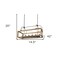 Homeroots Natural And Black Candle Style Six Light Wood and Metal Dimmable Chandelier 611353 - alternate 4