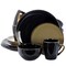 Elama Cambridge Grand 16-Piece Dinnerware Set in Black and Warm Taupe with Complete Setting for 4 EL-CAMBRIDGEGRAND - alternate 5