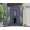 Vdomdoors Steel Door Ballucio 6044 Gray Graphite 2 Side Exterior Windows Stainless Inserts Single Modern Pain BALLUCIO6044EXD-GRE-W12+36+12xH80-LH-I - alternate 3