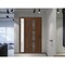 Vdomdoors Front Exterior Prehung Metal-Plastic Door Frosted Glass / MANUX 8112 Walnut / Office Commercial and MANUX8112EXD-WLN-W32+14-H80-RH-I - alternate 3