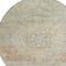 Homeroots 8' Tan And Beige Round Medallion Washable Indoor Outdoor Area Rug 615748 - alternate 4