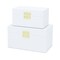 Homeroots Set of Two White Solid Wood And Fabric Box With Lid, 2PK 489390 - alternate 1