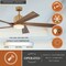 Vaxcel Wedgewood, 60 in, Satin Brass Ceiling Fan, Dark Elm Blades, LED, Remote, DC Motor F0133 - alternate 5