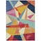Homeroots 8' X 10' Ivory Orange And Burgundy Geometric Washable Indoor Outdoor Area Rug 616697 - alternate 3