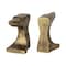 Homeroots Set of Two 6" Gold Metal Decorative Bookends, 2PK 392134 - alternate 1