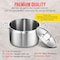 Bakken-Swiss 5QT Stockpot, Brushed Stainless Steel, Induction-Ready, Lid and Riveted Handles, Heavy Duty BAKSTQ5 - alternate 3