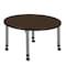Regency Round Kee Height Adjustable Mobile Classroom Activity Table, 36 in W, 36 in L, Neo Walnut TB36RNDNWAPCGY - alternate 3