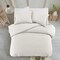 Homeroots Ivory King Linen 140 Thread Count Washable Duvet Cover Set 529003 - alternate 5
