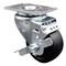 Service Caster 3.5 Inch Soft Rubber Wheel Swivel Top Plate Caster with Brake SCC-20S3514-SRS-TLB-TP2 - alternate 1