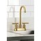 Kingston Brass Double-Handle 4" Centerset Bar Faucet with Knurled Handle, Brushed Brass KB5497KNL - alternate 4