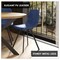 Leisuremod Markley Modern Leather Dining Chair with Metal Legs, Peacock Blue MC18BU - alternate 6