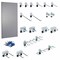 Triton Products 18 pc LocHook Assortment W/ (1) 18" W x 36" H Gray Epoxy 18-Gauge Steel Square Hole Pegboard LB18-1GH-Kit - alternate 1