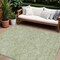 Homeroots 8' X 10' Green And Ivory Floral Washable Indoor Outdoor Area Rug 594620 - alternate 1