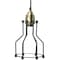 Sunlite Vintage Brass & Bronze Cage Pendant Light Industrial Fixture E26 Base 42in. Woven Braided Cord 07006-SU - alternate 1