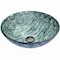 Vigo Giovanni Oceania Blue Glass 17 in. L x 17 in. W x 6 in. H Round Vessel Bathroom Sink VG07049 - alternate 1