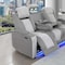 Global Furniture Usa Contemporary U8000 Grey Power Reclining Sofa W/Power Headrest, Dropdown Table W/ Wood Trim & Reading Light, & Led Light U8000-GREY-PRS W/ PHR DDT WC + LED - alternate 4