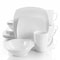 Elama Bishop 16 Piece Soft Square Porcelain Dinnerware Set in White EL-BISHOP16PC - alternate 5