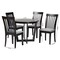 Baxton Studio Nellie Modern Grey Fabric and Dark Brown Wood 5-Piece Dining Set 256-9398-10898-ZORO - alternate 5