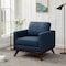 Leisuremod Chester Modern Leather Accent Armchair with Birch Wood Base, Navy Blue CS33NBU-L - alternate 8