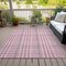 Homeroots 5' X 8' Blush Gray And Ivory Plaid Washable Indoor Outdoor Area Rug 601459 - alternate 4
