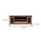 Homeroots 76" Brown Solid Wood Cabinet Enclosed Storage Distressed TV Stand 528764 - alternate 4