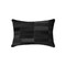 Homeroots 12" X 20" Black Patchwork Cowhide Lumbar Throw Pillow 544620 - alternate 3