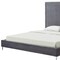 Homeroots Gray Solid Wood King Upholstered Velvet Bed with Nailhead Trim 544788 - alternate 4