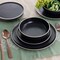 Gibson Elite Serenade 12 Piece Round Stoneware Dinnerware Set in Black 135248.12 - alternate 4