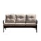 Homeroots 69" Beige Polyester Blend Settee With Black Legs 374050 - alternate 5