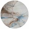 Homeroots 8' Beige And Blue Round Abstract Washable Indoor Outdoor Area Rug 617862 - alternate 5